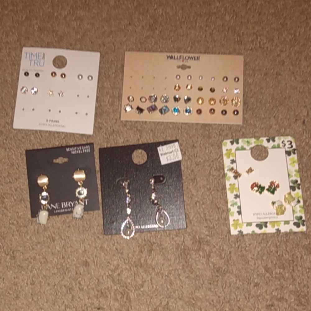 Variety of earrings
